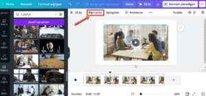 Video bijsnijden in Canva
