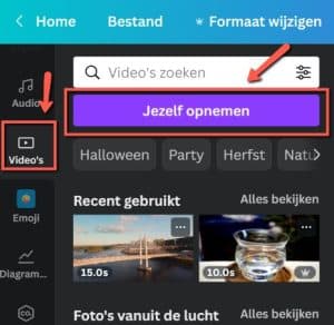 Video maken in Canva