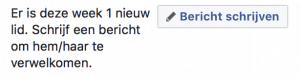 welkom heten in de Facebookgroep