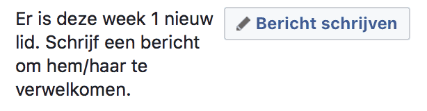 welkom heten in de Facebookgroep