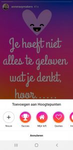 story hoogtepunt maken