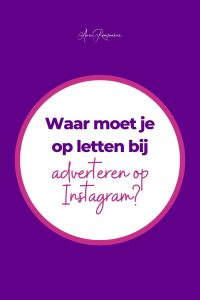 Waar moet je op letten bij adverteren op Instagram