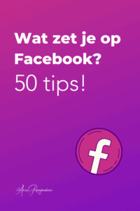 Wat zet je op Facebook? 50 tips