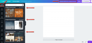 Sjabloon selecteren Canva