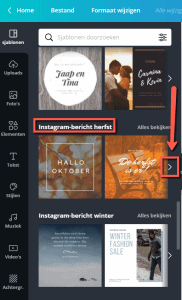 Meer foto´s bekijken Canva