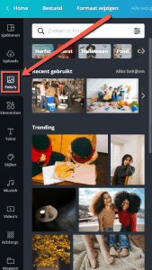Foto selecteren Canva