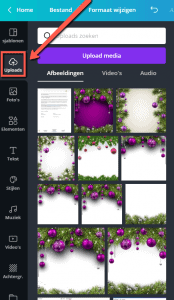 Afbeelding uploaden Canva