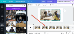 Video splitsen in Canva
