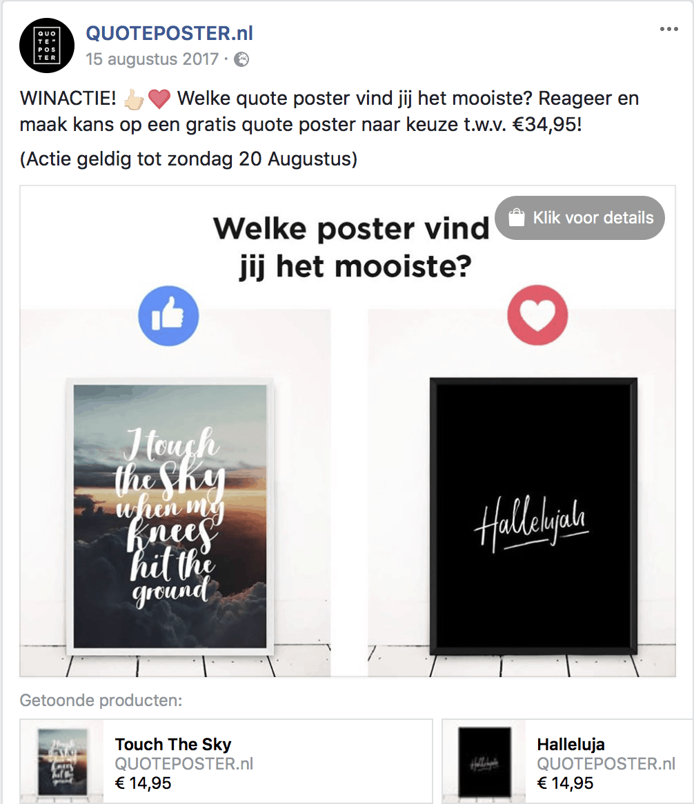 Winactie Facebook