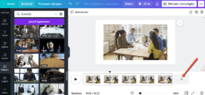 Extra clips toevoegen aan video Canva
