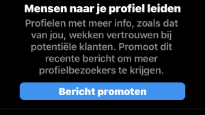 Bericht promoten via Instagram app