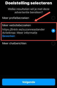 Doelstelling bepalen Instagram Adverteren