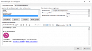 Microsoft Outlook handtekening