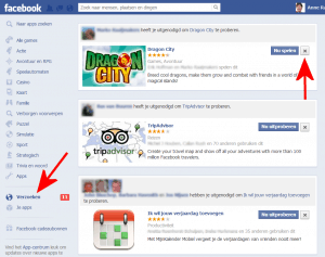 apps en spelletjes negeren of blokkeren op Facebook