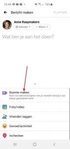 Facebook-ruimte-starten-op-je-telefoon