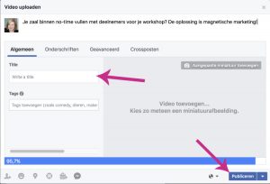 Giphy afbeelding plaatsen op Facebook