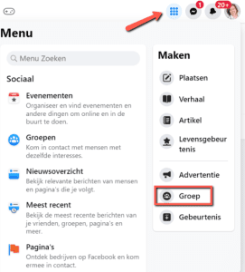 Groep aanmaken op zakelijke pagina Facebook