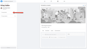 Groepsnaam Facebook toevoegen