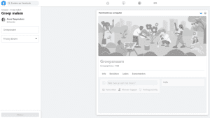 Groepsnaam Facebookgroep invoeren