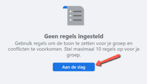 Groepsregels toevoegen Facebookgroep