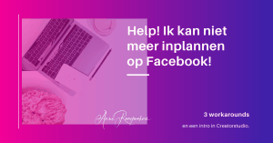 Inplannen facebook