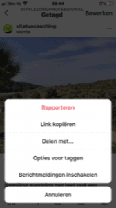 Rapporteren op Instagram