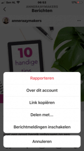 Rapporteren op Instagram