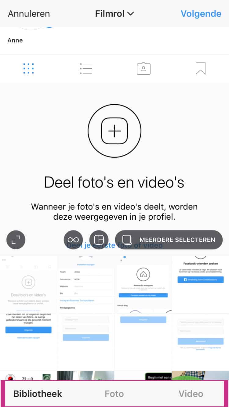 Instagram marketing foto's video