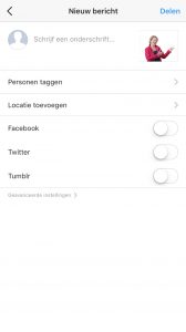 Instagram Marketing bericht bewerken