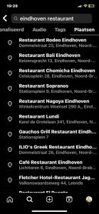 Instagram maps gecombineerd zoeken