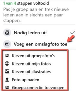 Omslagfoto toevoegen Facbookgroep