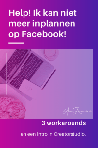 Help! Ik kan niet meer inplannen op Facebook!