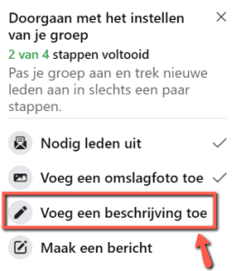 Voeg een beschrijving toe aan je Facebookgroep