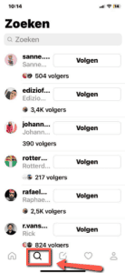 Zoekfunctie Threads