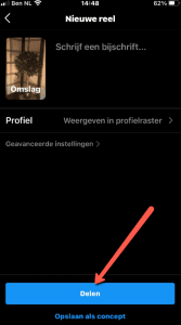 Instagram Reel delen