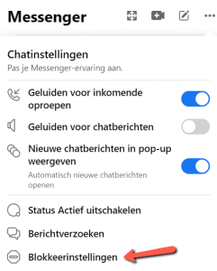 Blokkeerinstellingen op Facebook