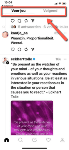 Switchen tussen Threads feeds
