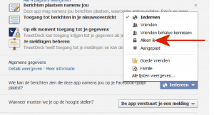 Apps niet tonen op Facebook