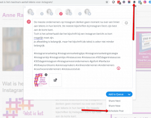 Plan je Instagram berichten in met Buffer