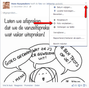 foto Facebook verplaatsen