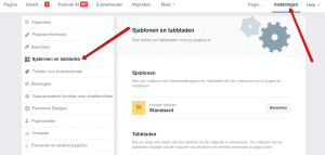 Sjablonen en tabbladen facebook