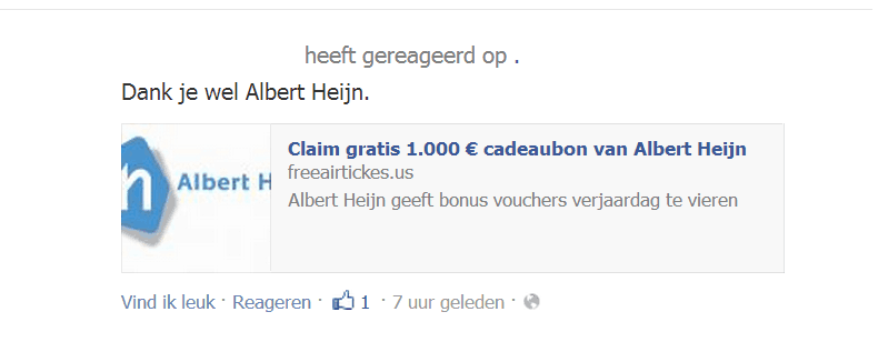 Facebook Albert Heijn