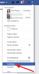Instellingen Facebook