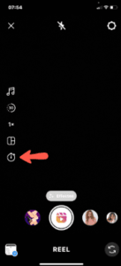 Timer instellen Instagram Reel