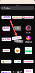 sticker functie add yours Instagram