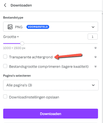 transparante achtergrond Canva