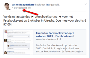 URL Facebookbericht